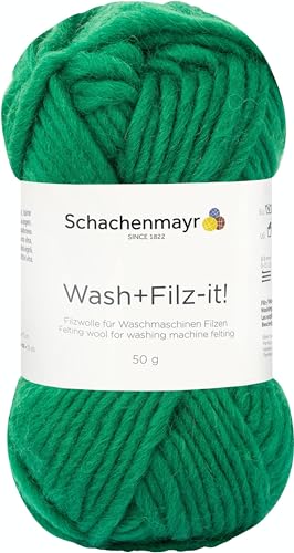 Schachenmayr Wash+Filz-It!, 50G grass green Filzgarne