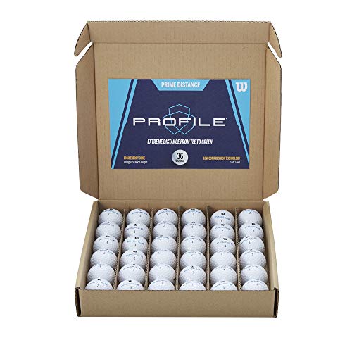 Wilson Golfbälle -Amazon Exclusive- Prime Distance Profile, 36er-Pack, Weiß, WGWR76000