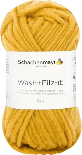 Schachenmayr Wash+Filz-It!, 50G Mustard Filzgarne