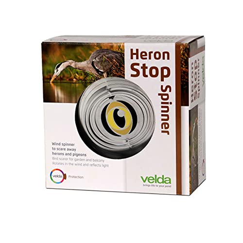 velda Heron Stop Spinner, Spiegelndes Edelstahl Windspiel gegen Reiher und Tauben, dekorativ und nützlicher Schutz für Ihre Teichfische. Vogelschreck!