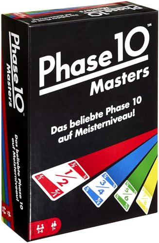 Mattel Games Phase 10 Masters Kartenspiel, Geeignet für 2 - 6 Spieler, Spielzeit ca. 60 - 90 Minuten, ab 7 Jahren, Deutsche Version, FPW34