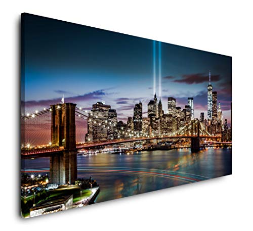 Paul Sinus Art New York City Skyline 120x 60cm Panorama Leinwand Bild XXL Format Wandbilder Wohnzimmer Wohnung Deko Kunstdrucke